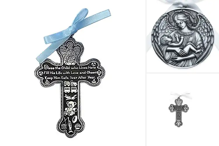 Detailed view of Best Baby Boy Cross Crib Medal Gift