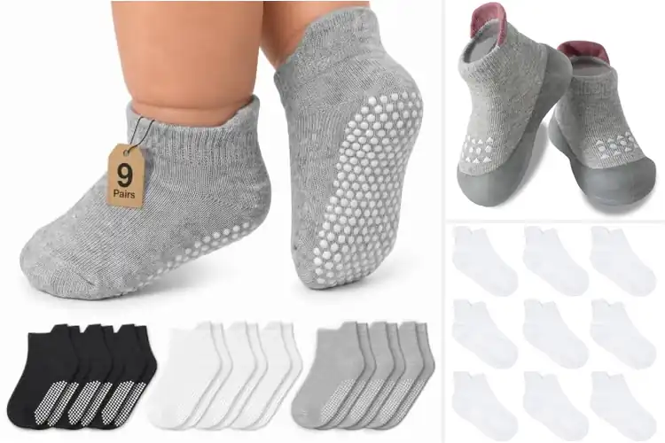 Detailed view of Best Baby Gripper Socks: Keep Your Little One Safe & Cozy