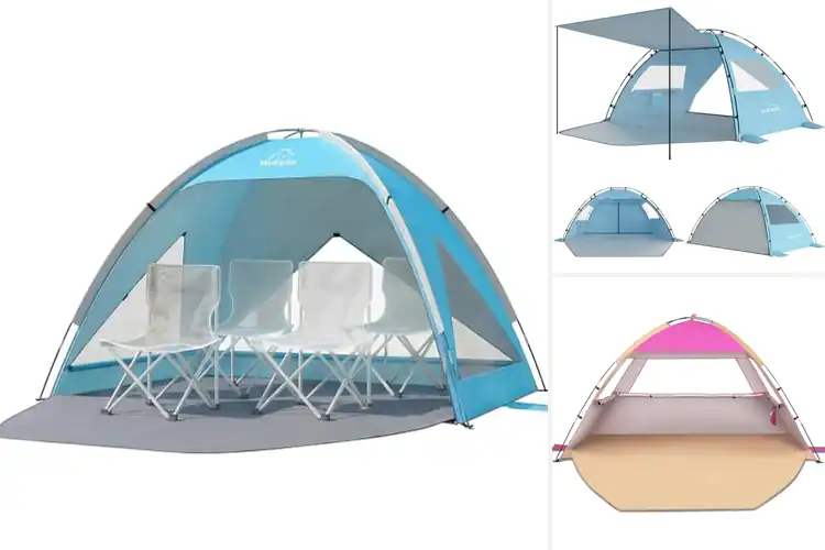 Detailed view of Best Colorful Beach Tents: Bright, Cool, and Protected Fun
