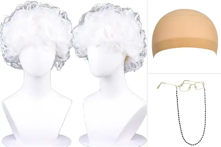 Detailed view of Best Mrs Claus Wig Sets: Top 10 Picks for Timeless Elegance