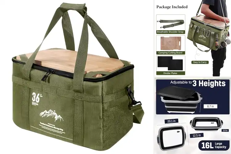 Detailed view of Best Picnic Bags With Cutting Boards