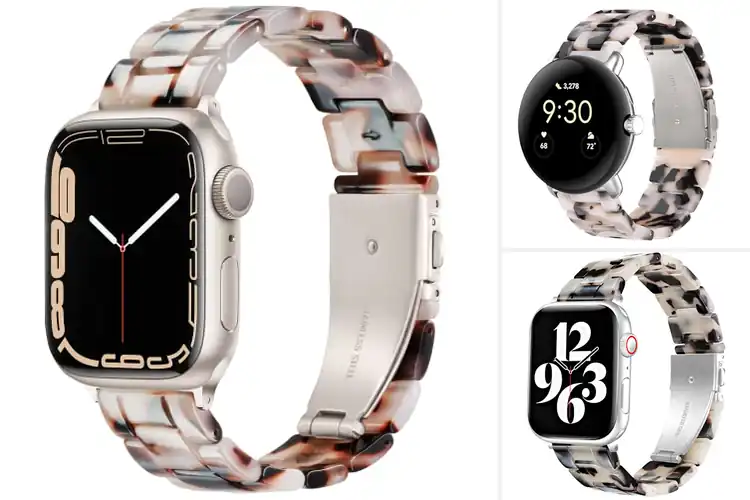Detailed view of Best Tortoise Flower Watch Links